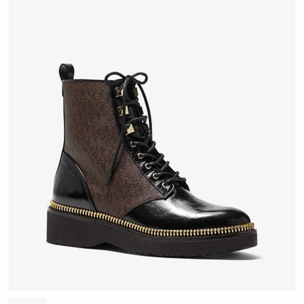 MICHAEL MICHAEL KORS Haskell Crinkled Combat Boot